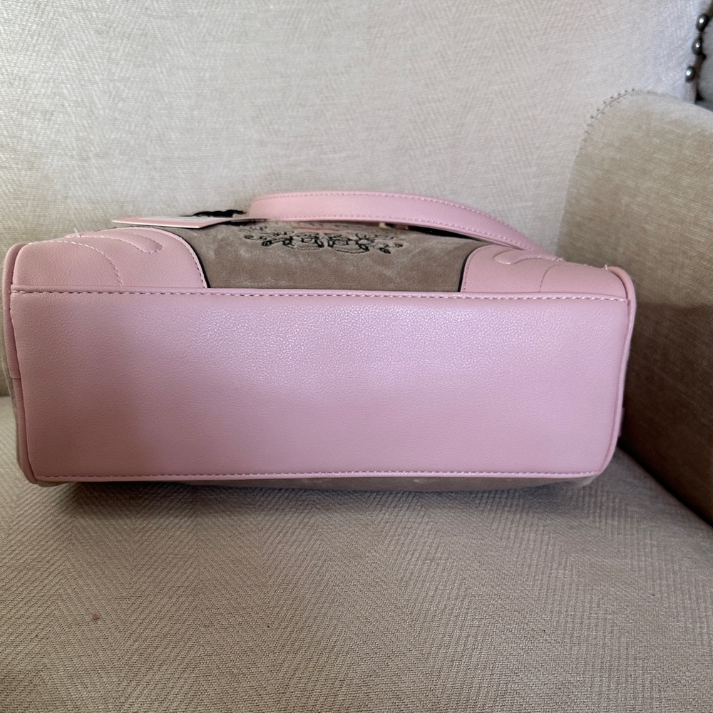 Juicy Couture Pink and Tan Satchel with Embroidery - Picture 8 of 12